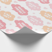 speels spraakbellenpatroon cadeaupapier (Hoek)