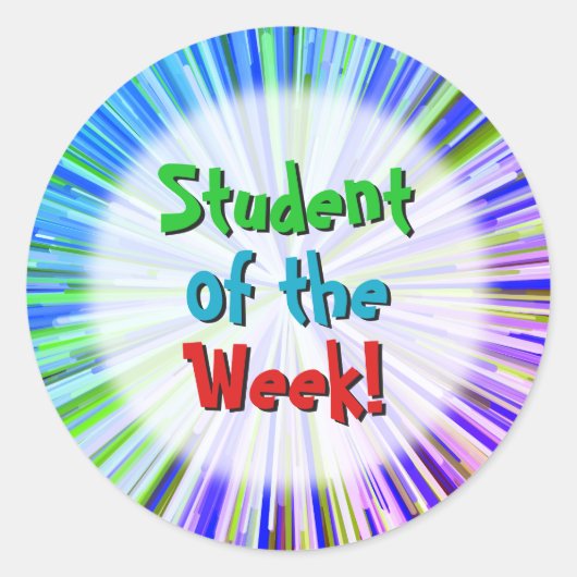 Speels "Student van de Week!" Sticker (Voorkant)
