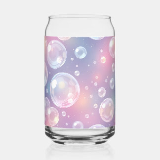 Speels transparant bubbelontwerp: iriserend blikvorm glas