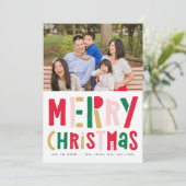 Speels type Vrolijk kerstfeest Feestdagenkaart (Staand voorkant)