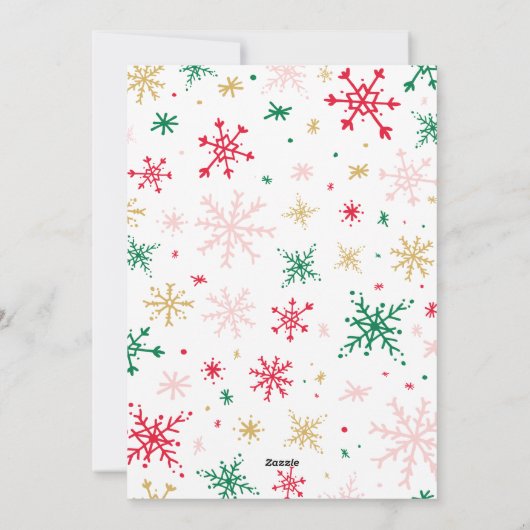 Speels type Vrolijk kerstfeest Feestdagenkaart (Achterkant)