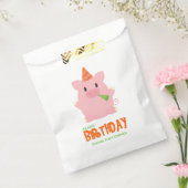 Speels Varken Kind Verjaardagsfeest Bedankzakje (Gezegeld)