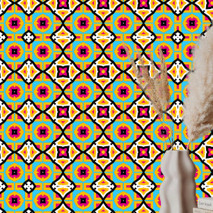 Speels vet gekleurd geometrisch patroon behang