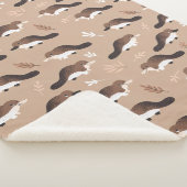 speels vogelbekjespatroon sherpa deken (3/4)