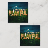 Speels voor altijd: omhels het kind binnenin." vierkante visitekaartje (Voorkant / Achterkant)