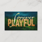 Speels voor altijd: omhels het kind binnenin." visitekaartje (Achterkant)