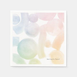 speels Waterverf-patroon Servet