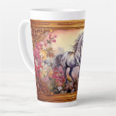 Speels wit paard latte mok (Linkerhoek)