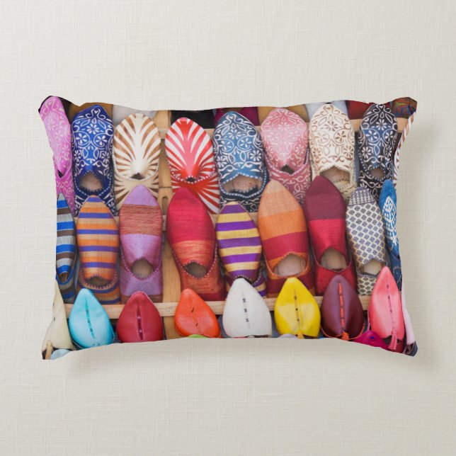 Speelschoenen in een winkel in de soep accent kussen (Voorkant)