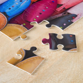 Speelschoenen in een winkel in de soep legpuzzel (Zijkant)