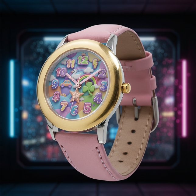 Speelse 3D geanimeerde stijl robot horloge voor ki (Creator heeft geüpload)