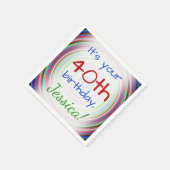 Speelse 40e verjaardag papieren servetten (Hoek)