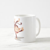 Speelse aap doet een handstand Cute dier Koffiemok (Voorkant rechts)