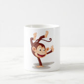 Speelse aap doet een handstand Cute dier Koffiemok (Center)