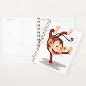 Speelse aap doet een handstand Cute dier Planner (Display)