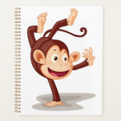 Speelse aap doet een handstand Cute dier Planner (Voorkant)
