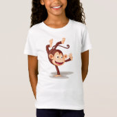 Speelse aap doet een handstand Cute dier T-shirt (Voorkant)
