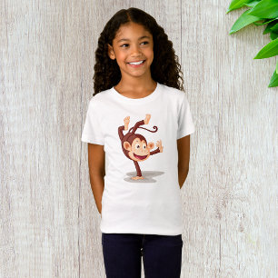 Speelse aap doet een handstand Cute dier T-shirt