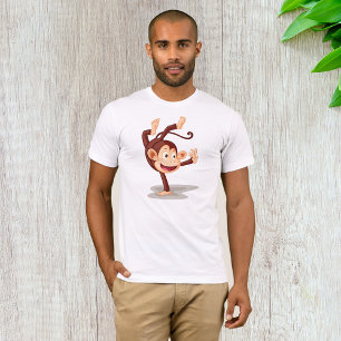 Speelse aap doet een handstand Cute dier T-shirt