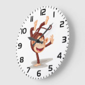 Speelse aap doet een handstand Schattig dier Grote Klok (Hoek)