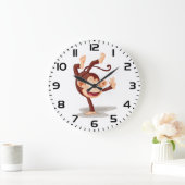 Speelse aap doet een handstand Schattig dier Grote Klok (Huis)