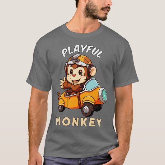Speelse Aap T-shirt (Voorkant)