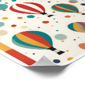 Speelse abstracte kunst muur poster circus plezier (Hoek)