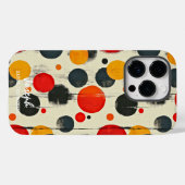 Speelse Abstracte Stippen met aangepaste naam en b Case-Mate iPhone Case (Achterkant (horizontaal))