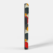 Speelse abstracte stippen met aangepaste naam en b iPhone hoesje (Rechterkant)