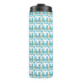 Speelse Abstractste Hallo Thermosbeker (Voorkant)