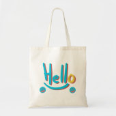 Speelse Abstractste Hallo Tote Bag (Voorkant)