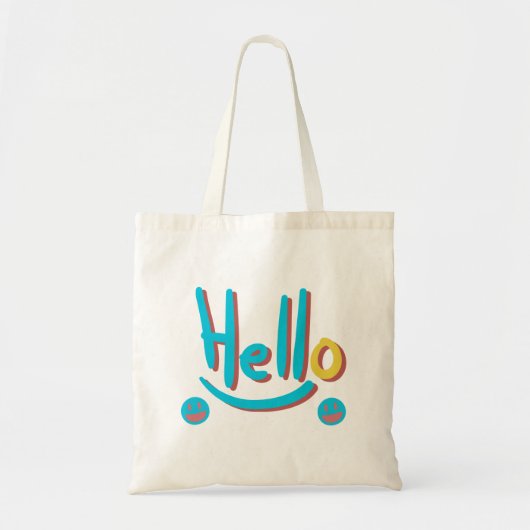 Speelse Abstractste Hallo Tote Bag (Voorkant)