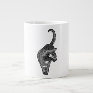 Speelse Achterwaartse Kat Grote Koffiekop