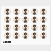 Speelse Afgestudeerde aan de Kleuterschool Ronde Sticker (Vel)