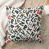 Speelse Alfabet Chaos Kussen (Deken)