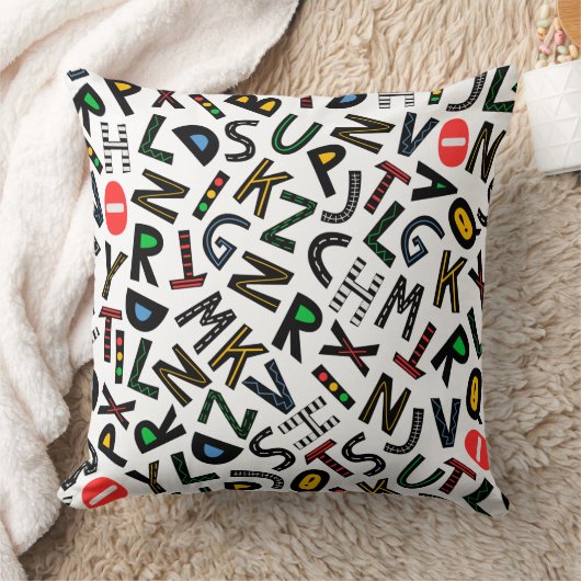 Speelse Alfabet Chaos Kussen (Deken)