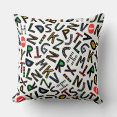 Speelse Alfabet Chaos Kussen (Voorkant)