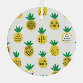 Speelse ananas: Kind-vriendelijke Vintage Glas Ornament (Achterkant)