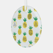 Speelse ananas: Kind-vriendelijke Vintage Glas Ornament (Voorkant links)