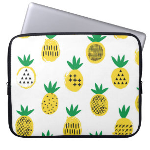 Speelse ananas: Kind-vriendelijke Vintage Laptop Sleeve