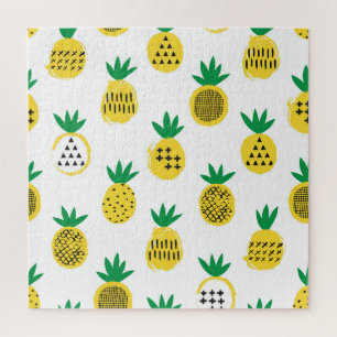 Speelse ananas: Kind-vriendelijke Vintage Legpuzzel