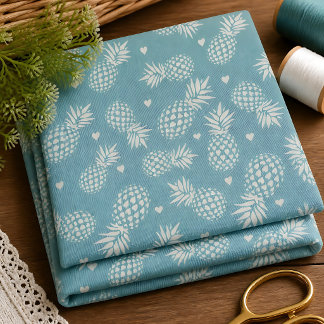 Speelse Ananas Patroon Stof