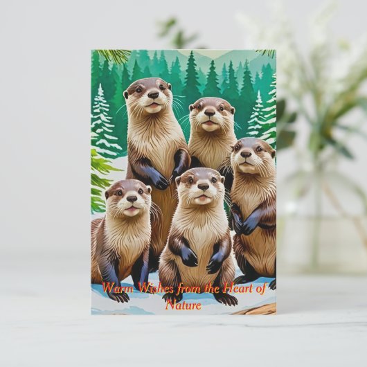 Speelse andere vrienden kaart (Staand voorkant)