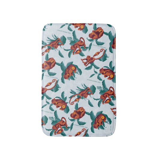 Speelse Apen Patroon van de Witte Lotus Badmat (Voorkant Verticaal)