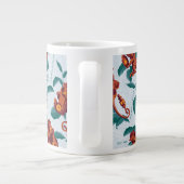 Speelse Apen Patroon van de Witte Lotus Grote Koffiekop (Achterkant)