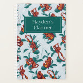 Speelse Apen Patroon van de Witte Lotus Planner (Voorkant)