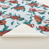 Speelse Apen Patroon van de Witte Lotus Sherpa Deken (3/4)