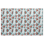 Speelse Apen Patroon van de Witte Lotus Stof (Yard (91,4 cm))