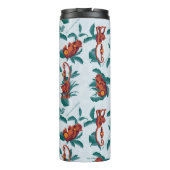 Speelse Apen Patroon van de Witte Lotus Thermosbeker (Achterkant)