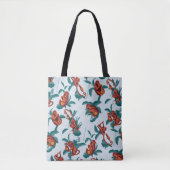 Speelse Apen Patroon van de Witte Lotus Tote Bag